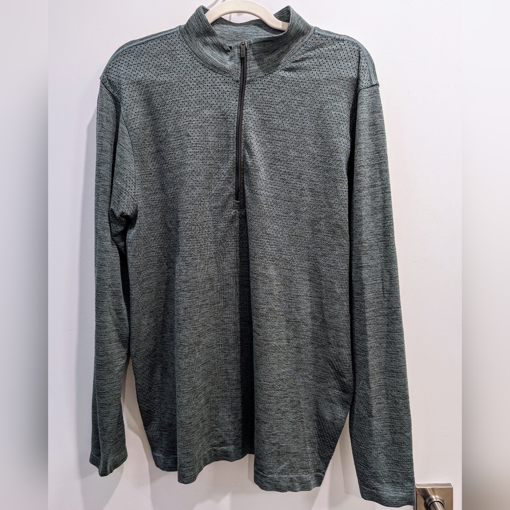 NWOT Lululemon Green Metal Vent Tech Midweight Half Zip Size Large
